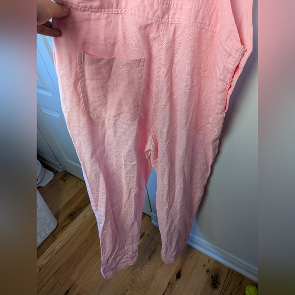CHADWICK'S Baby Pink Overall Size 6 100% Linen Colorful - Picture 8 of 12